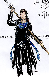 Gil-galad in black leather