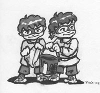 Merry and Pippin, the Urple Bandits