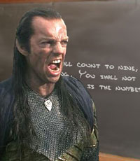 Elrond at blackboard